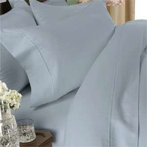   cotton 500 Thread Count Bed Sheet Set Blue   King.: Home & Kitchen