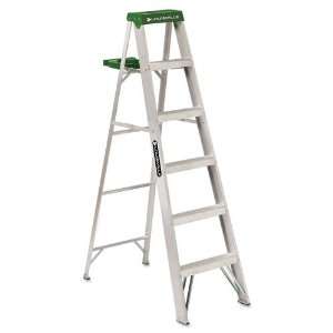   Six Foot Folding Aluminum Step Ladder, Green Industrial & Scientific