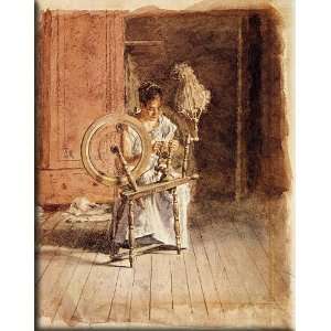   Spinning 13x16 Streched Canvas Art by Eakins, Thomas