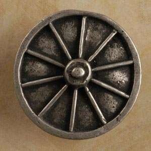  Wagon Wheel Large Pewter Cabinet Knob/Pull: Home 