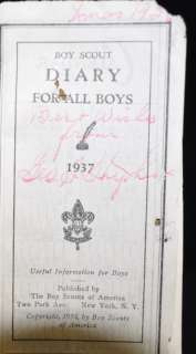 Vintage 1937 Boy Scout Diary Jamboree Edition Vintage America  