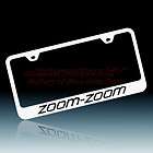 Mazda Zoom Zoom Polish Steel License Plate Frame, Lifetime Warranty 