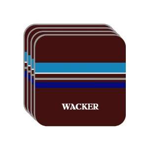 Personal Name Gift   WACKER Set of 4 Mini Mousepad Coasters (blue 