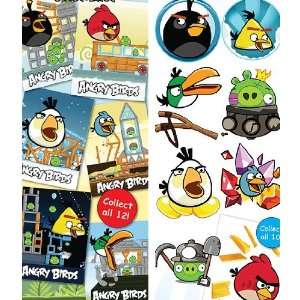  22 Angry Birds Stickers and Tattoos   10 tats & 12 