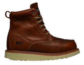 Timberland Mens Boots Pro Series 6 Inch Wedge Brown Leather Work Boot 