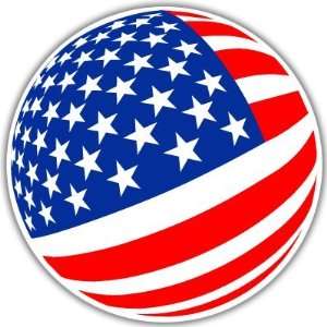  USA American Flag car bumper sticker decal 4 x 4 