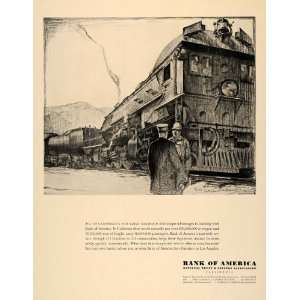  1931 Ad Bank America National Train Locomotive Railroad 
