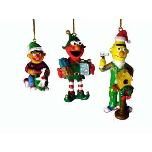   Sesame Street Bert, Ernie and Elmo Christmas Ornaments: Home & Kitchen