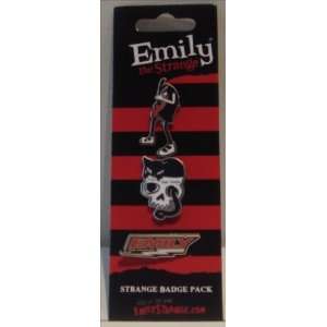  Emily the Strange Emily Rocks Metal Pins   Strange Badge 