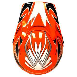 New Adult Motocross Motorcross MX ATV DirtBike Helmet Speeding Orange 
