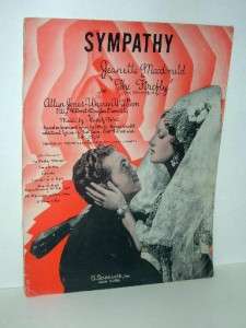Sympathy Sheet Music Jeanette Macdonald Firefly 1937  