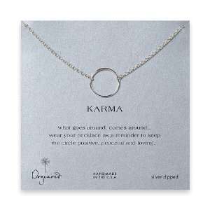    Dogeared Jewelry Large Smooth Karma Necklace Silver Dipped Jewelry