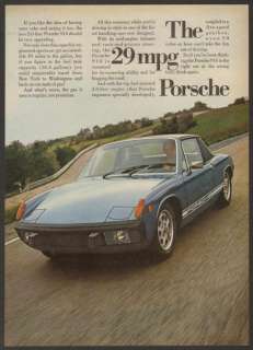 1974 PORSCHE 914 Vintage Print Ad Car Auto  