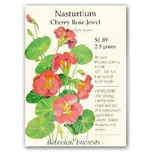 Nasturtium Cherry Rose Jewel Blend Seed: Patio, Lawn 