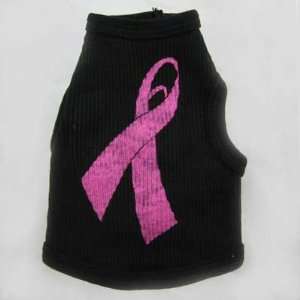  Black  Pink Cancer Awareness Ribbon  Dog Tank Top by 
