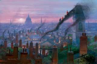 smoke staircase walt disney s mary poppins giclee on canvas artist 