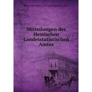   Amtes Hesse (Germany ). Landesstatistisches Amt Books
