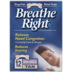 Breathe Right Nasal Strips Tan Small / Medium