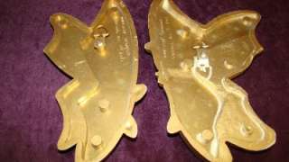   Interiors Homco Gold Butterfly Wall Plaques Universal Statuary  