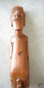 Unique Vintage Folk Art Wood African Man Figurine LOOK  