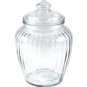  Anchor Hocking Ribbed Glass Storage Jar 60 Ounce: Home 