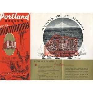  Hotel Multnomah Brochure Portland Oregon 1930s 