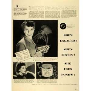 1944 Ad Ponds Extract Co Cold Cream Hilda Holder Women 