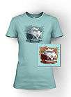 LADIES CUSTOMISED VOLKSWAGEN KOMBI T2 CAMPER BAY TSHIRT  