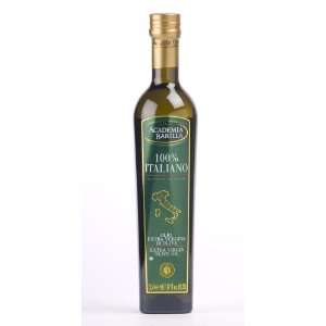 Academia Barilla 100% Italiano Extra Virgin Olive Oil Glass Bottle, 17 