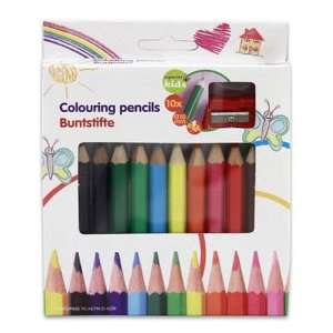  Mini Color Pencils with Sharpener 10 Count Case Pack 48 