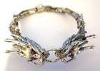 Gothic Detailed Double Headed Dragon Jointed Bracelet