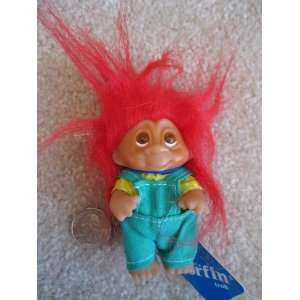  An Original Norfin Troll with Red Hair wearing Green 