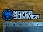 Never SummerSnowboar​ding Black/White Long Sticker Decal