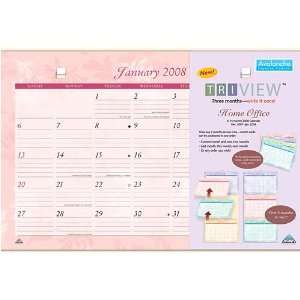  Home Office Tri View 2008 Wall Calendar: Office Products