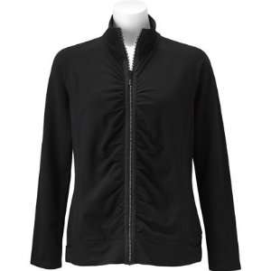   Rhinestone Zip Jacket( COLOR Black, WOMENS SIZEMedium ) Sports