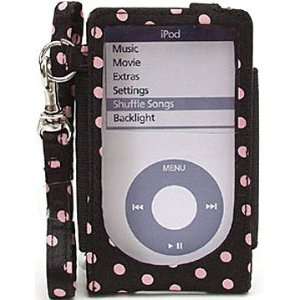  iPod Classic and Video Case   Black With Pink Polka Dots 