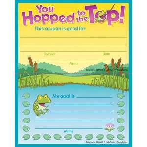  15 Pack EDUPRESS HOP TO THE TOP PUNCH CARD AWARD 