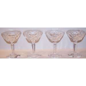   Crystal Set of 4 Sheila Liquor Cocktail Stems 