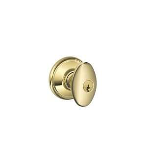   F80 605 Bright Brass Storeroom Lock Siena Style Knob