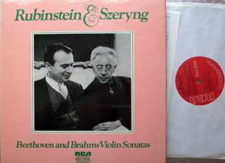 BEETHOVEN BRAHMS Violin Sonatas SZERYNG RUBINSTEIN RCA  