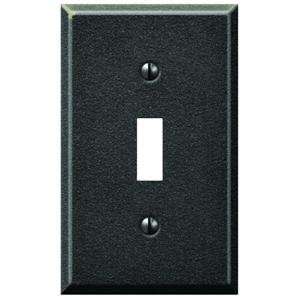   Deerfield Mfg. 9TAP101 Textured Antique Pewter Steel Switch Wall Plate