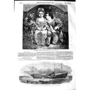  1849 SHIP WRECK FORTH STEAMER ALACRANES ROMANCE ART