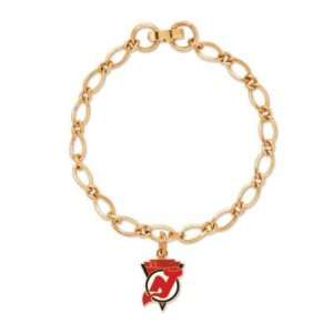  New Jersey Devils Official Logo 7 Charm Bracelet: Sports 