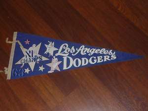UNUSUAL 1963 N. L. CHAMPS LOS ANGELES DODGERS PENNANT  