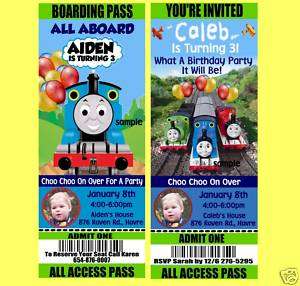 THOMAS The Train Birthday Party Invitations Tickets +  