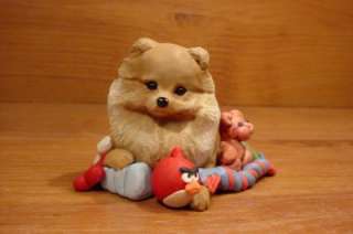 Original Pomeranian Dog Toy Sculpture ClayDogz MandyO ooak  