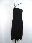 VERSUS Black Stretch Slinky One Strap Long Dress Sz S
