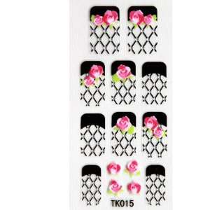   Nail decals diamond stereoscopic 3D nail sticker roses prism Beauty