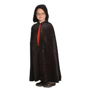  Boys Harry Potter Long Black Velvet Cloak/Cape with Hood for Dress 