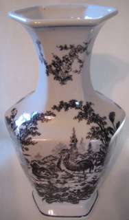 Formalities Baum Bros China Ceramic Vase Nature Scene  